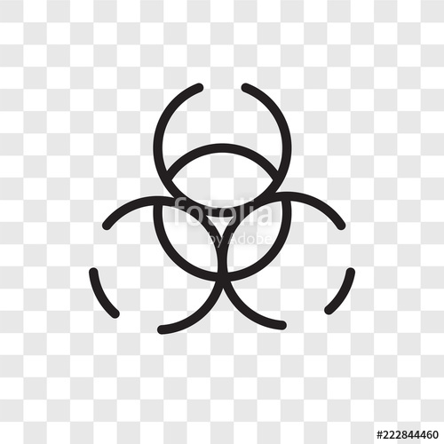 500x500 Biohazard Vector Icon Isolated On Transparent Background