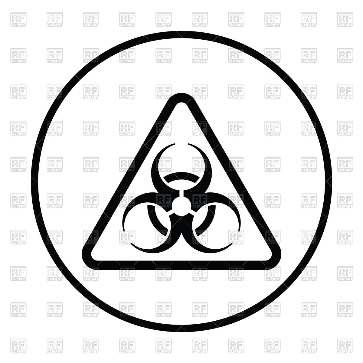 1200x1200 Thin Circle Design Icon Of Biohazard Vector Image Vector Artwork