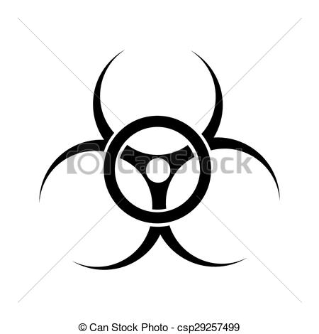 450x470 Vector Illustration Of Biohazard Icon On White Background.