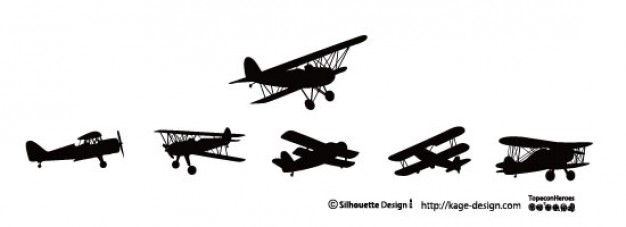 626x227 Biplanes Vector Free Download