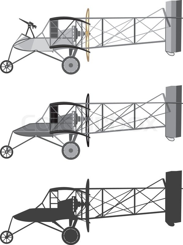 597x800 Model Airplane Retro Biplane Stock Vector Colourbox