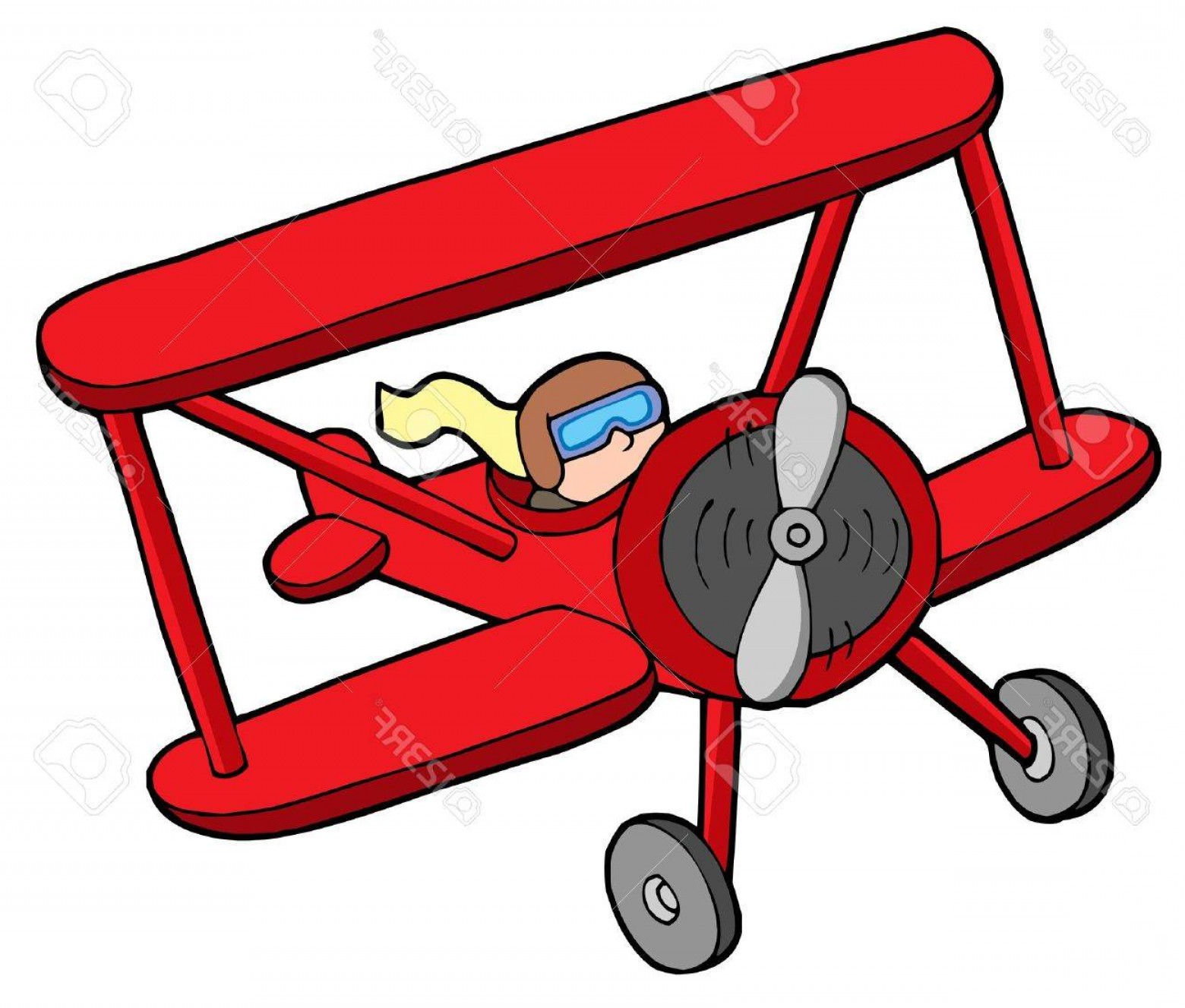 1560x1327 Photoflying Red Biplane Vector Illustration Lazttweet