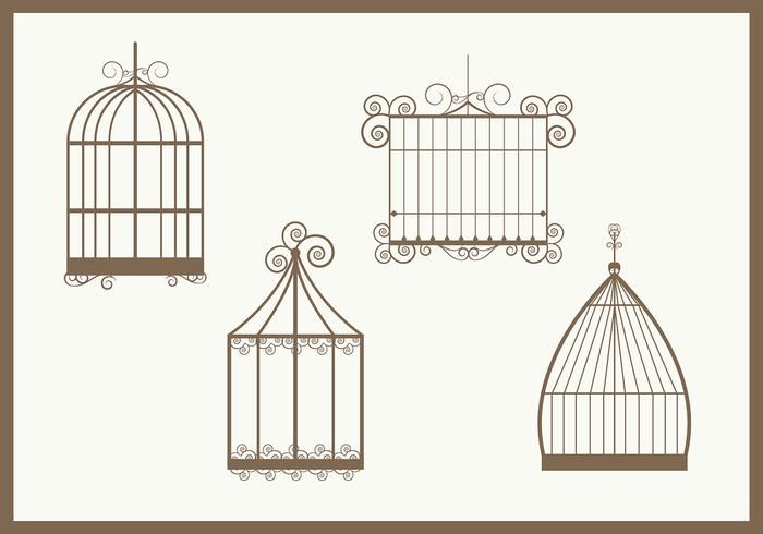 700x490 Vintage Bird Cage Vectors
