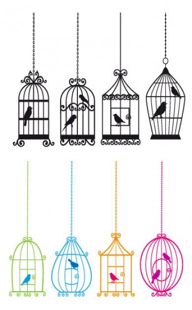 387x626 Bird And Bird Cage