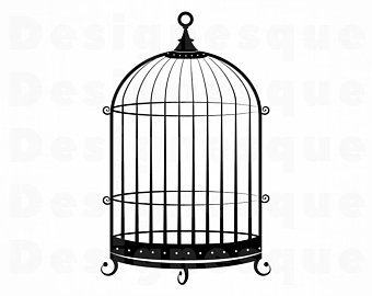340x270 Bird Cage Vector Etsy
