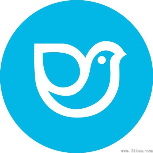 500x500 Blue Bird Icon Vector Free Vector In Adobe Illustrator Ai ( .ai