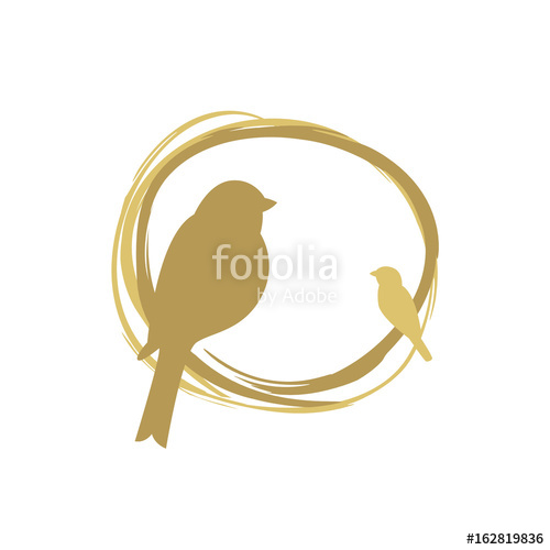 500x500 Bird Nest Vector Logo Design. Stock Photo And Royalty Free Images