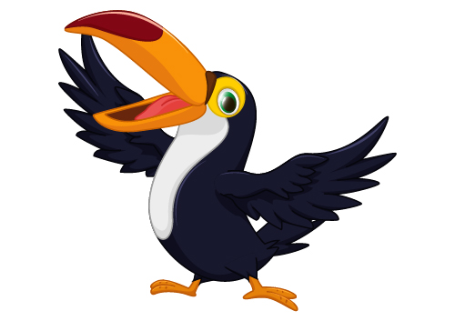 500x353 Cartoon Toucan Bird Vector 03 Free Download