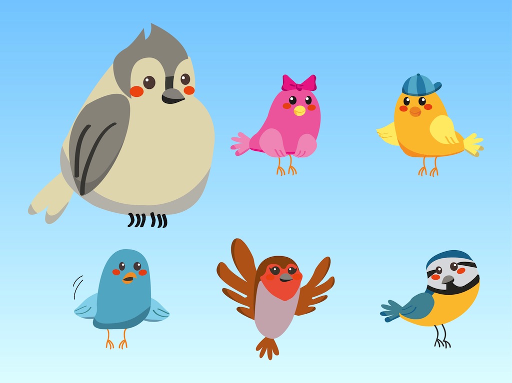 1024x767 Cute Birds Vector Art Amp Graphics