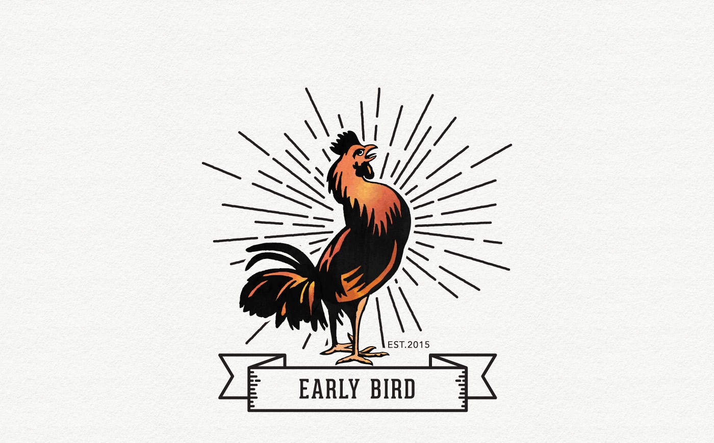 1400x869 Free Early Bird Vector Logo Designrockr