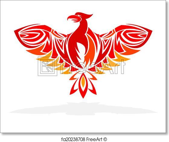 560x470 Free Art Print Of Phoenix Bird Vector Illustration Freeart