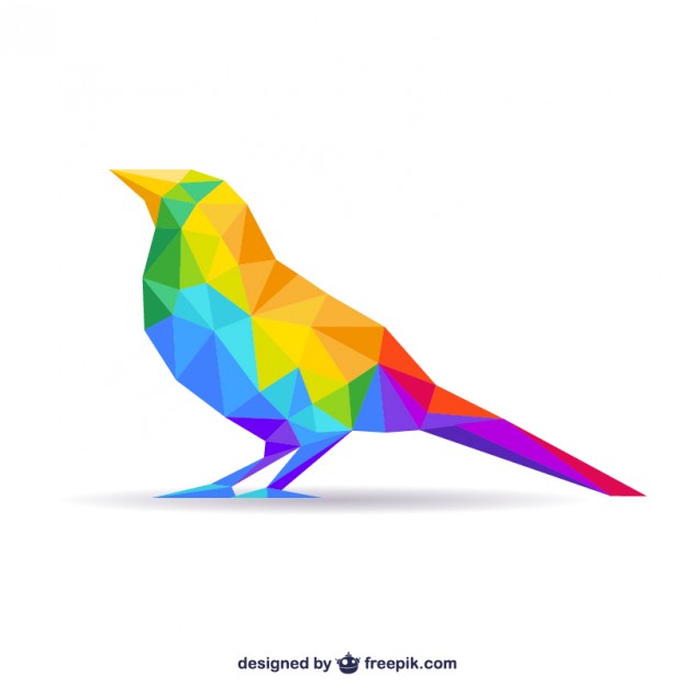 626x626 Polygonal Bird Vector Free Download