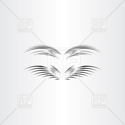 400x400 Stylized Black Bird Wings Vector Image Vector Artwork Of Design