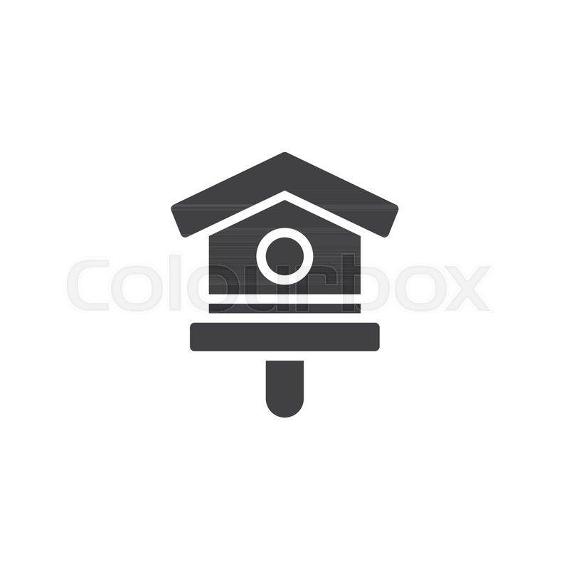800x800 Birdhouse Vector Icon. Filled Flat Sign For Mobile Concept And Web