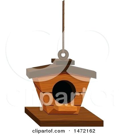 450x470 Bird Feeder Clip Art Of A Wood Bird House Royalty Free Vector