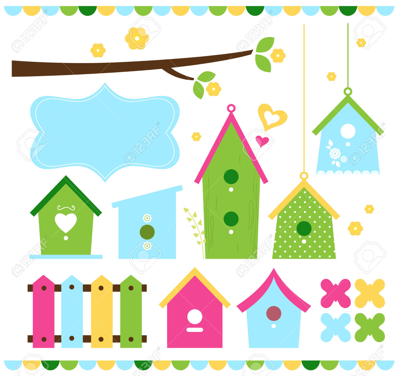 1300x1228 Bird House Clipart Colorful Pencil And In Color Free Vector
