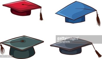 345x200 Simple Sketches Of Graduation Caps Stock Vectors
