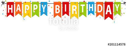 500x188 Happy Birthday Banner, Background