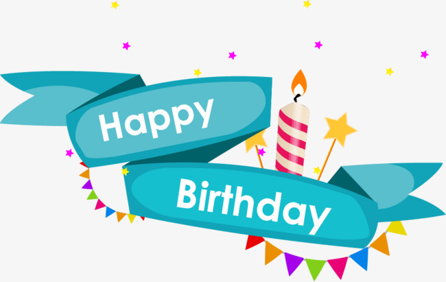 650x411 Vector Painted Banners Birthday, Birthday Clipart, Vector, Hand