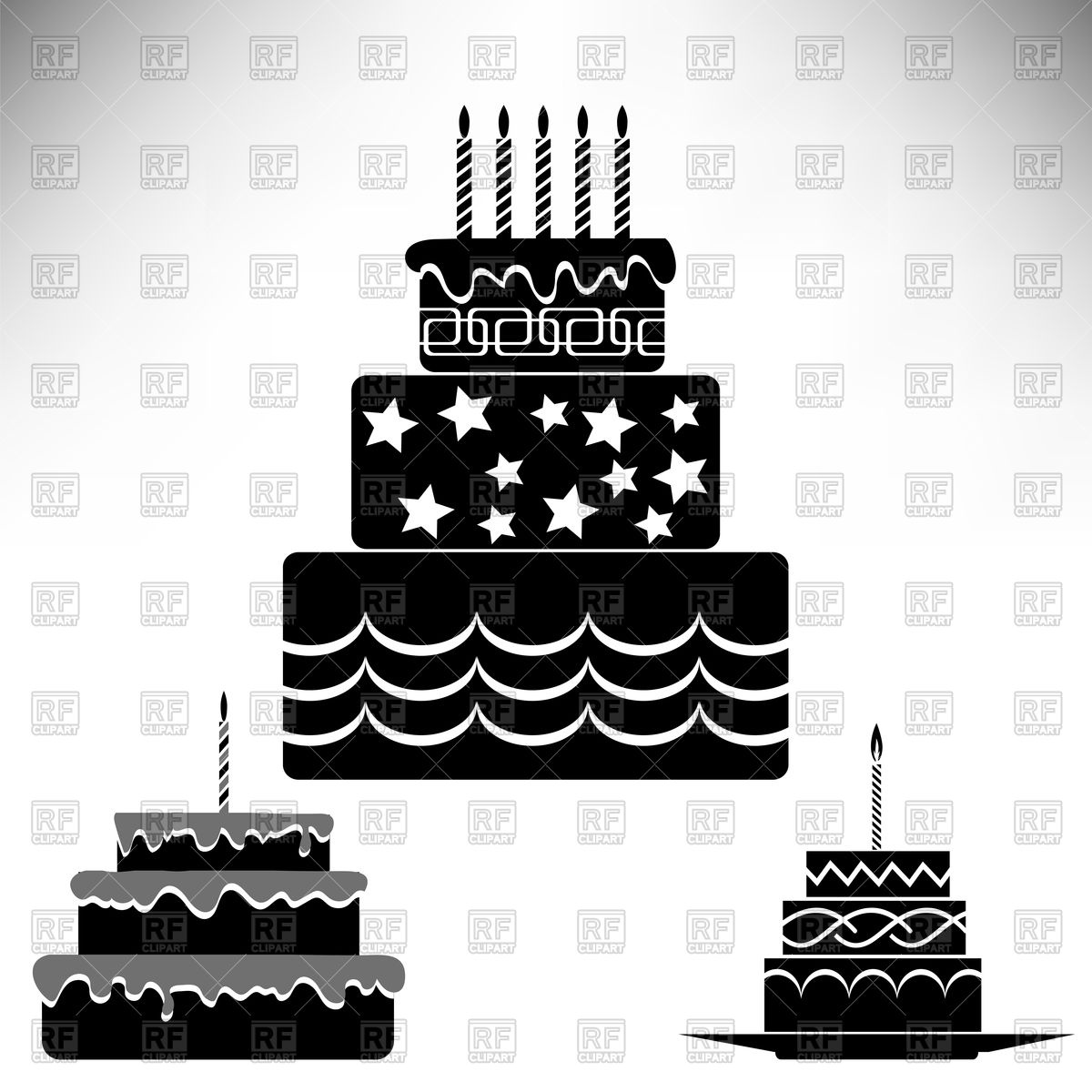 1200x1200 Birthday Cakes Vector Image Vector Artwork Of Food And Beverages