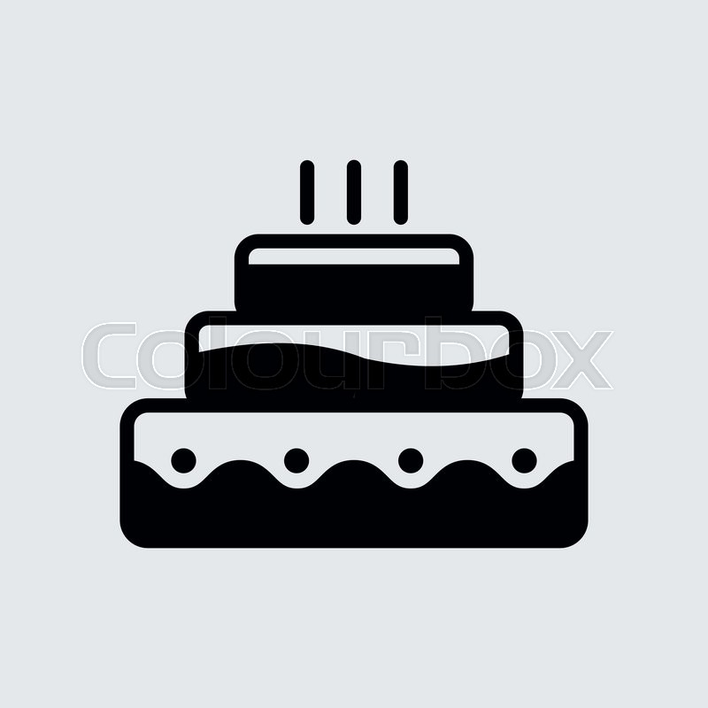 800x800 Happy Birthday Cake.vector Illustration. Stock Vector Colourbox