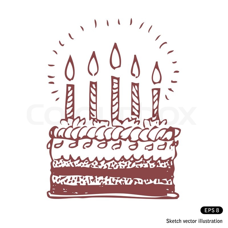 800x800 Happy Birthday Cake Stock Vector Colourbox