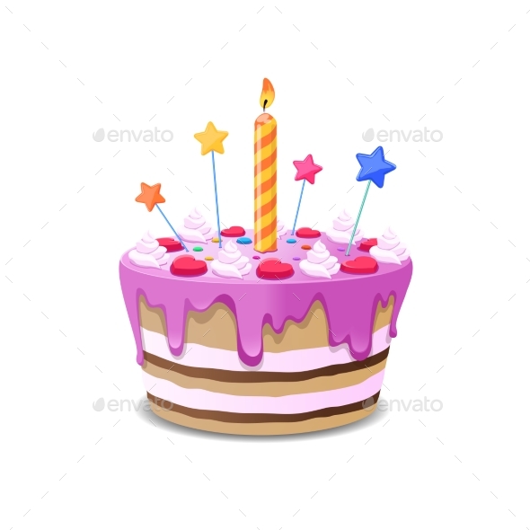590x590 Birthday Cake Vector By Neyro2008 Graphicriver