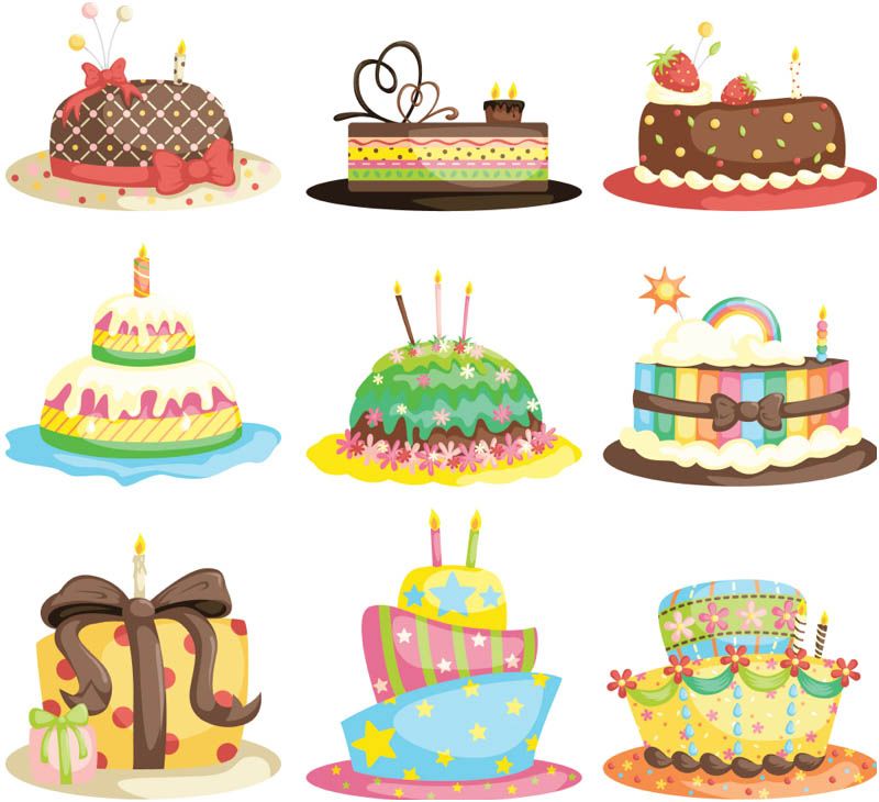 800x730 Cartoon Birthday Cake Vector Resources Vectors