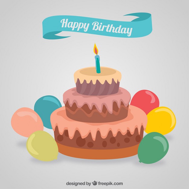 626x626 Happy Birthday Cake Vector Free Download