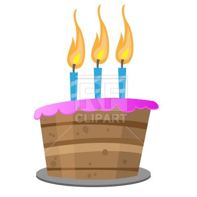 400x400 Birthday Cake With Candles, 871, Download Royalty Free Vector