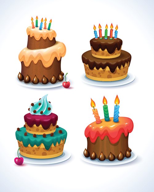 500x625 Delicious Birthday Cake Creative Vector 02 Free Download