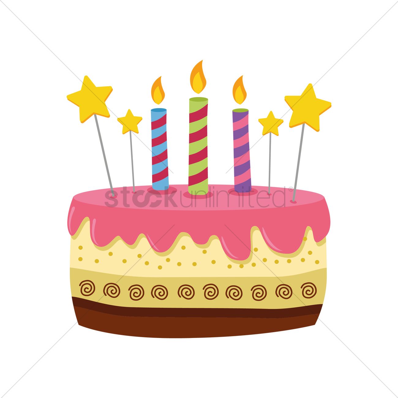 1300x1300 Birthday Cake Vector Image