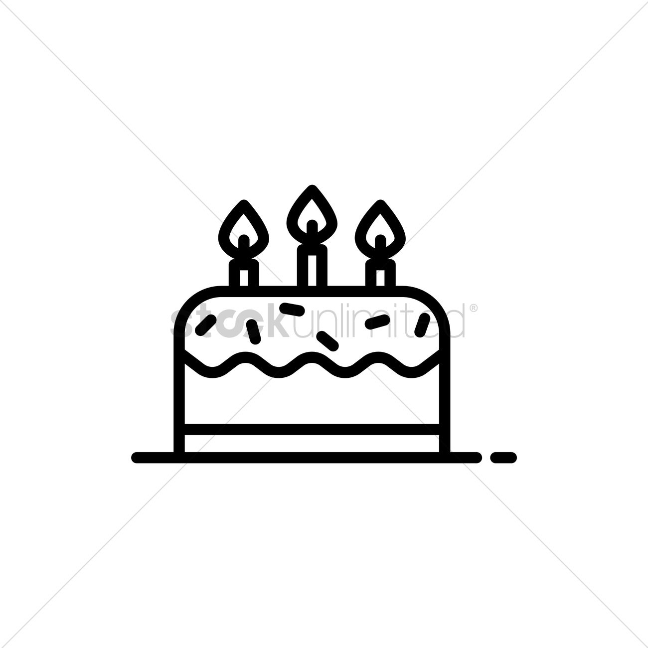 1300x1300 Birthday Cake Vector Image