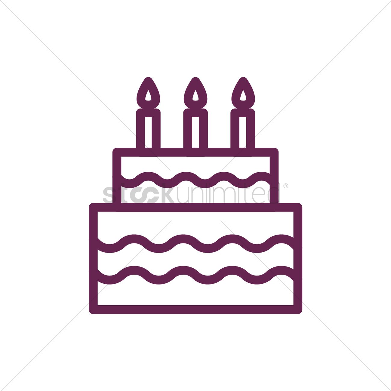 1300x1300 Birthday Cake Vector Image