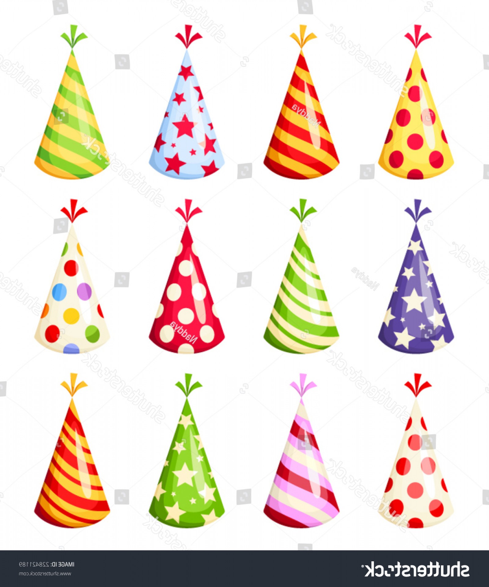 1600x1920 Set Colorful Party Hats Vector Illustration Lazttweet