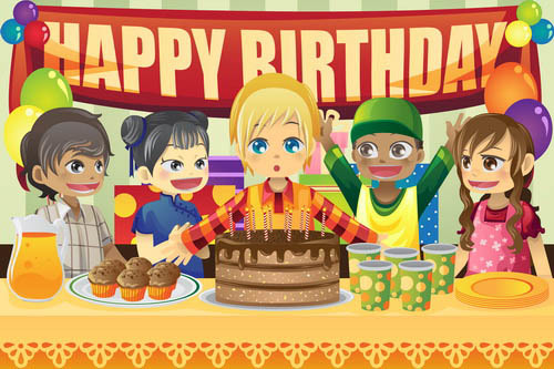500x333 Cartoon Children Birthday Party Vector Free Download