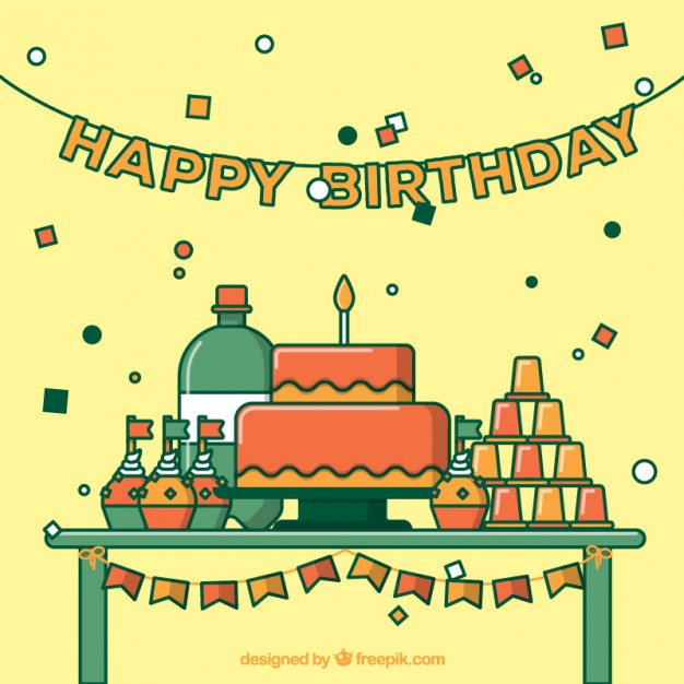 626x626 Cute Birthday Party Vector Free Download