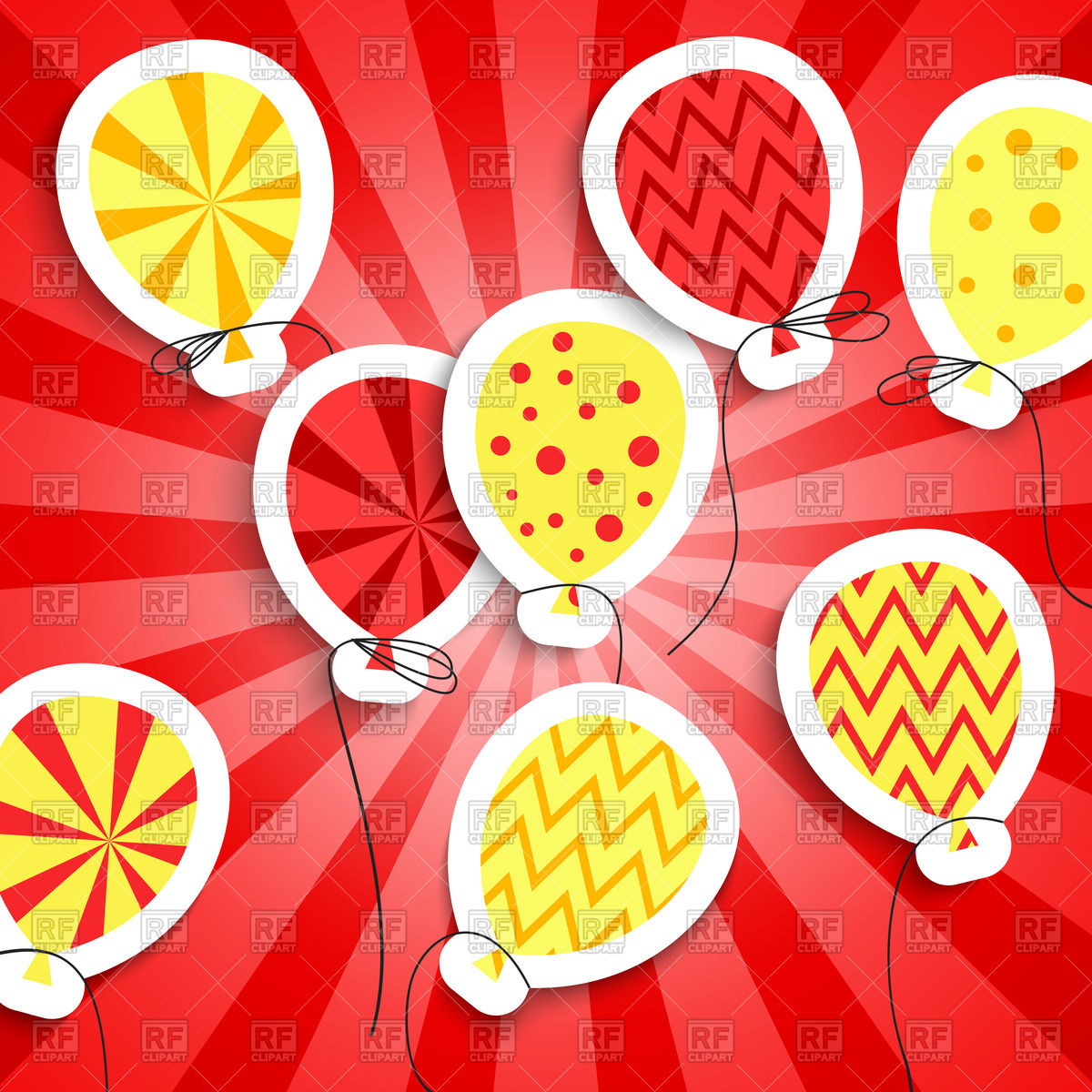 1200x1200 Festive Background With Applique Balluns