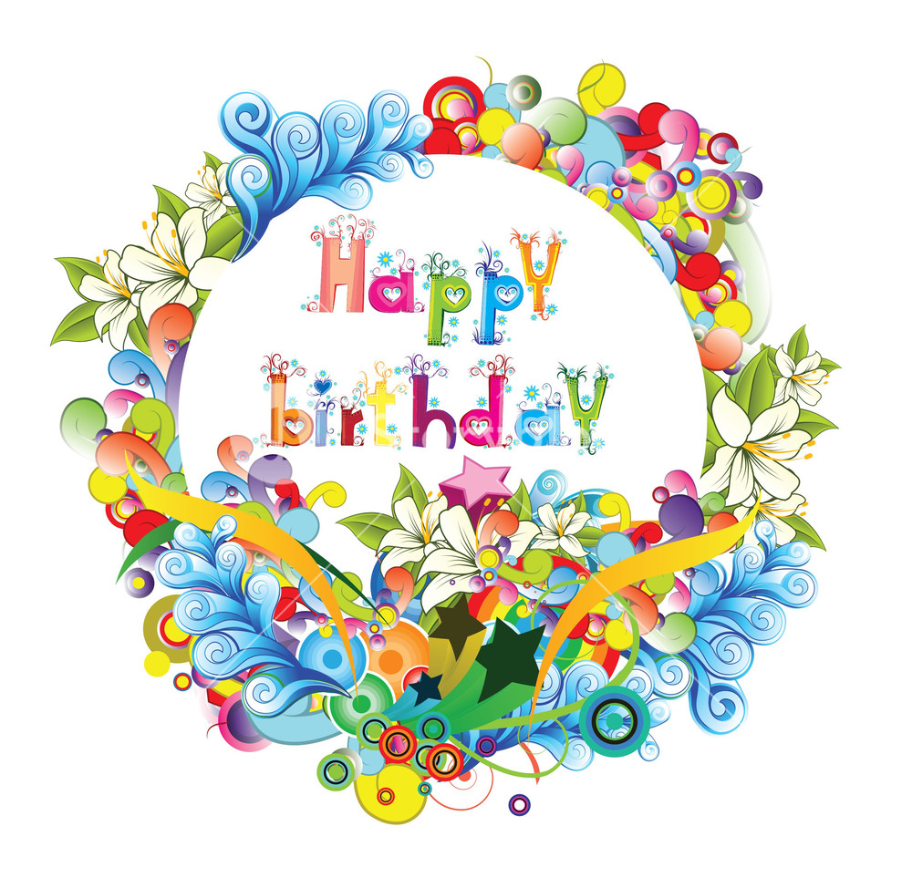 1000x963 Happy Birthday Vector Illustration Royalty Free Stock Image