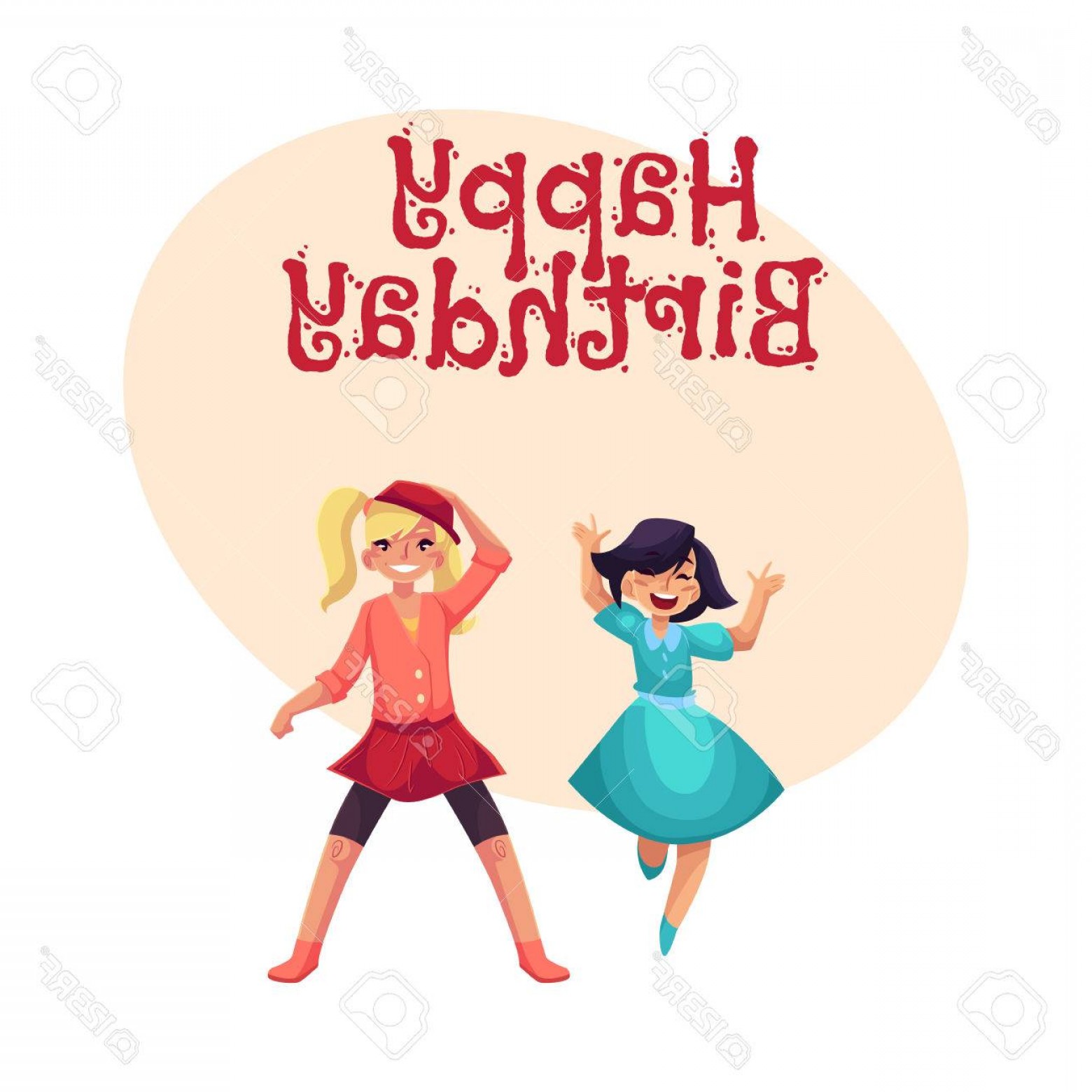 1560x1560 Photostock Vector Happy Birthday Vector Greeting Card Poster