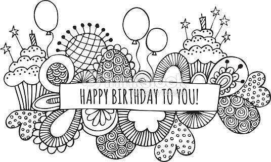 536x321 Vector Art Happy Birthday To You Hand Drawn Doodle Vector