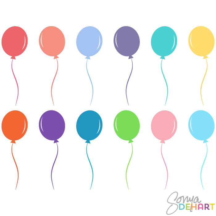 700x700 Vector Clip Art Birthday Party Balloons