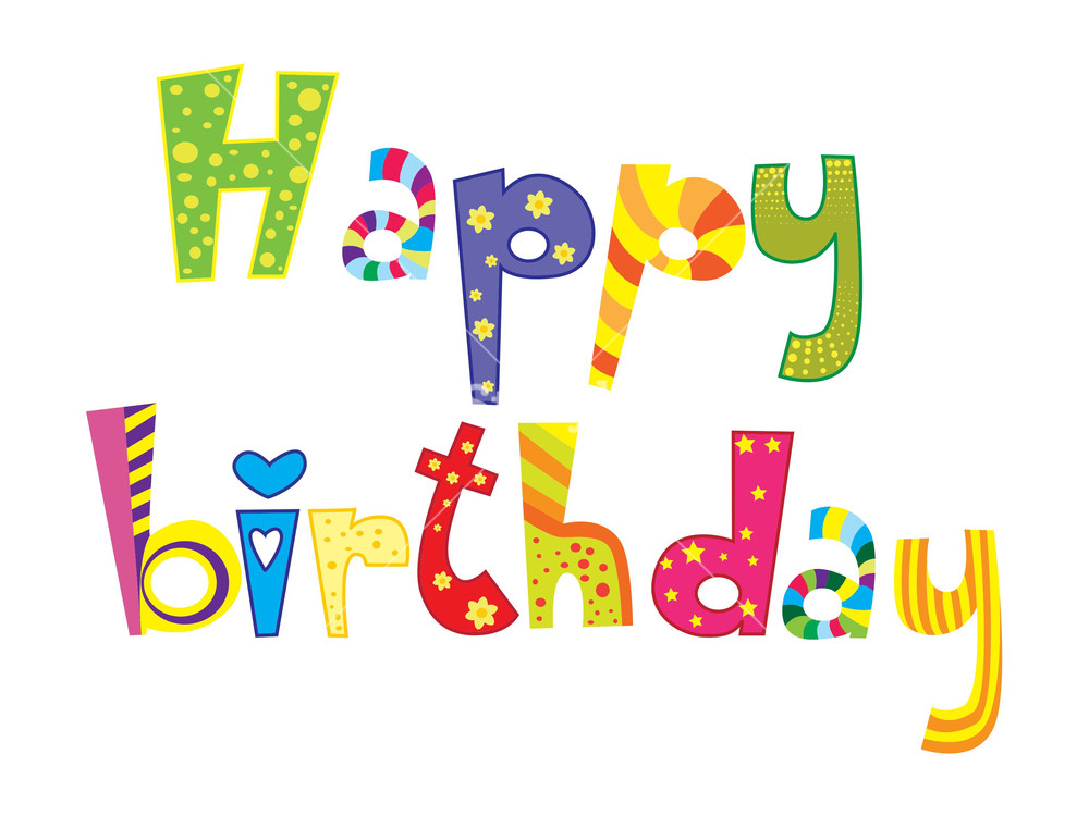 1000x750 Vector Happy Birthday Illustration Royalty Free Stock Image