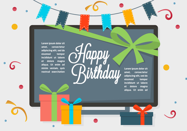 632x443 Free Happy Birthday Vector Background Free Vector Download 350357