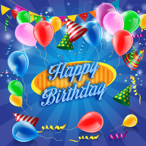 500x500 Free Vectors Down Confetti With Colored Balloons Birthday