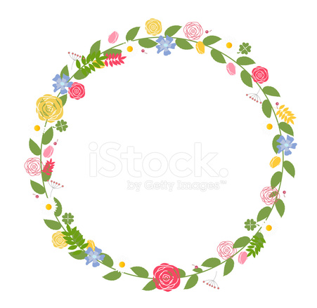 451x439 Floral Frame For Wedding And Birthday Vector Illustration Stock