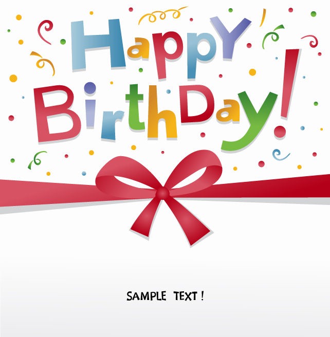 642x656 Happy Birthday Greeting Card Vector Free Vector Eps10