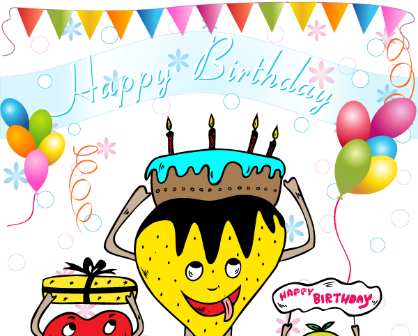 600x482 Happy Birthday Vector Vector Amp Photoshop Brushes Stock Graphic