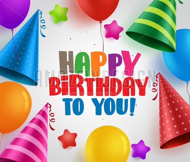 623x531 Happy Birthday Vector Greeting Card Background Design With