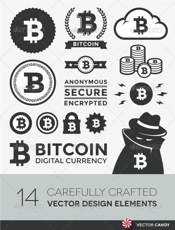 590x778 Vector Bitcoin Design Elements And Labels